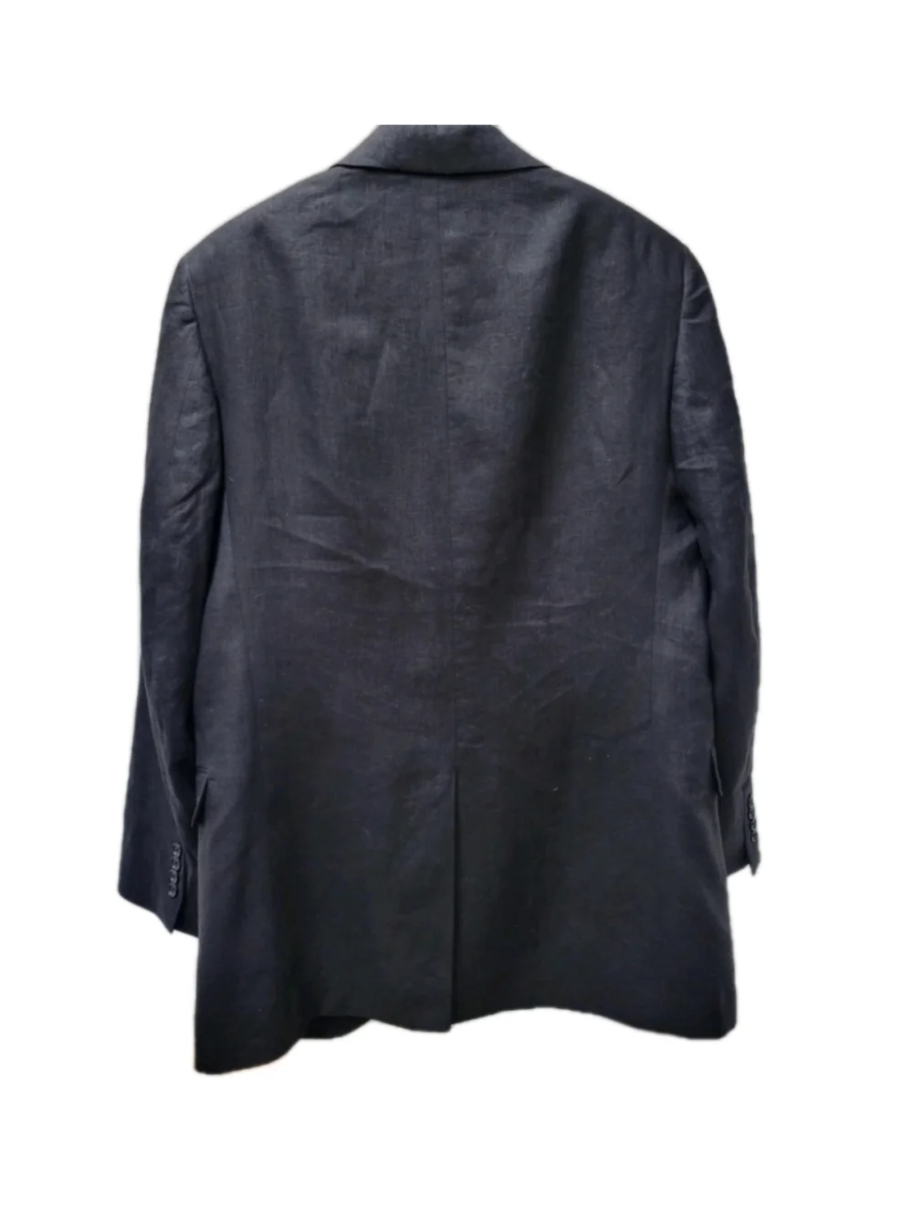JoS A Bank Men Black Spring Weight 2-Button Center-Vent 100% Linen Jacket 38L